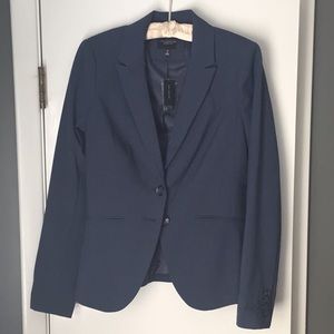 Never worn!  Dark blue-gray blazer.